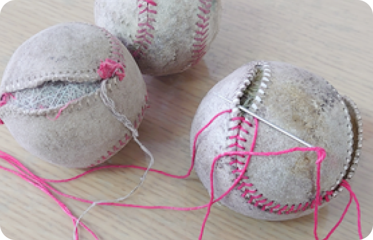 野球ボール修繕